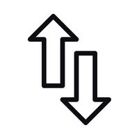 Up Down Arrows Icon - Directional Navigation Symbol vector