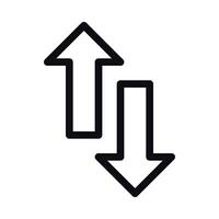 Up Down Arrows Icon - Directional Navigation Symbol vector