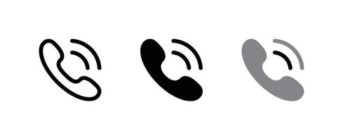 conjunto de iconos de llamada telefónica vector
