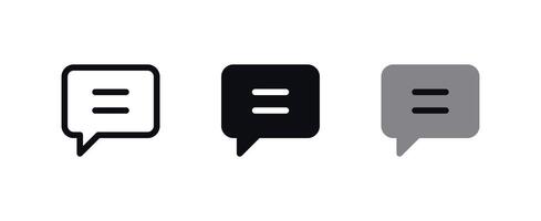 Chat Bubble Icon Set vector