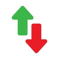 Up Down Arrows Icon - Directional Navigation Symbol vector