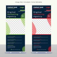 A vector modern rollup banner template for digital marketing agency