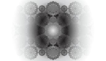 vector gradient floating black colours background with a pattern of mandala arabic calligraphy geometric islamic ornament decor frame eid ramadan