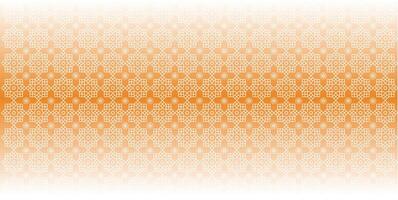 vector gradient orange sun and white colours background with a pattern of cube circles and cube stars arabic islamic ornament decor frame eid ramadan