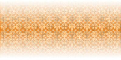 vector gradient orange sun and white colours background with a pattern of cube circles and cube stars arabic islamic ornament decor frame eid ramadan