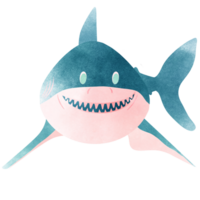 Shark, icon, Shark watercolor. png