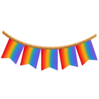 Pride month bunting for celebration png