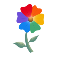 Pride month with flower for celebration png