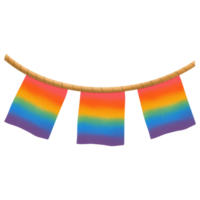 Pride month bunting for celebration png