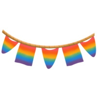 Pride month bunting for celebration png