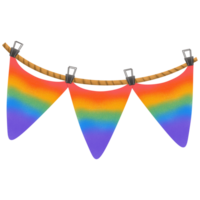 Pride month bunting for celebration png