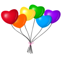 Pride month with balloons for celebration png