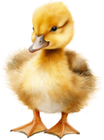 AI generated Adorable Duckling in Soft Lighting Watercolor Artwork png