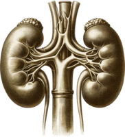 ai gerado detalhado ilustração do a humano rins png