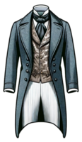 AI generated Formal Attire of Regency Era Gentleman Watercolor Clipart Isolated png