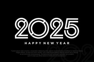 Happy new year 2025 design,2025 logo text design. new year celebration concept . Vector illustration