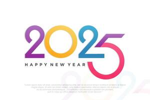contento nuevo año 2025 diseño, 2025 logo texto diseño. nuevo año celebracion concepto . vector ilustración