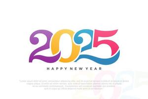 Happy new year 2025 design,2025 logo text design. new year celebration concept . Vector illustration