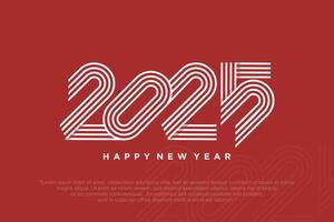 Happy new year 2025 design,2025 logo text design. new year celebration concept . Vector illustration