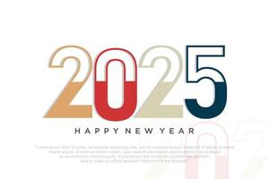 Happy new year 2025 design,2025 logo text design. new year celebration concept . Vector illustration