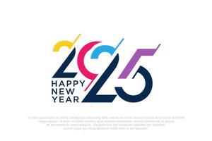 Happy new year 2025 design,2025 logo text design. new year celebration concept . Vector illustration