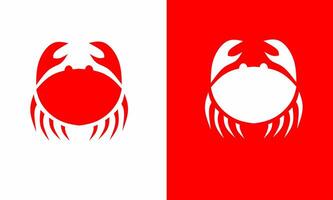 Illustration vector graphics of logo template symbol design of a small red crab