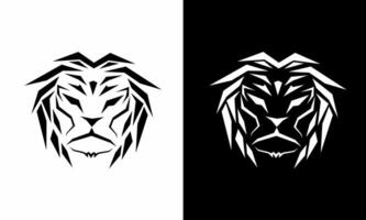 Illustration vector graphics of abstract design template geometric lion face logo