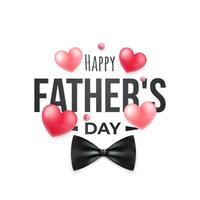 Happy Father's day card design with realistic bow tie vector