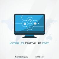 Letter World Backup Day element template design background vector