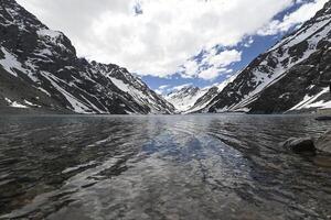 Laguna del Inca is a lake in the Cordillera region, Chile, near the border with Argentina. The lake is in the Portillo region photo