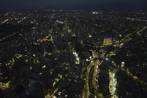 Santiago, Chile, October 27, 2023, city view showing the architecture of the buildings and houses photo