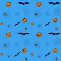 Pattern, Halloween, bats and lantern, Halloween Vector color pattern