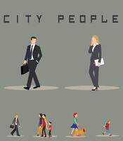 Vector collection of city people and businessmen. ready to animate the characters of people doing various activities. Group of male and female flat design style cartoon characters.