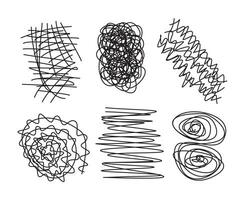 doodle sketchy scribbles isolated on white background .vector illustration vector