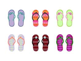 Flip flops set. Isolated vector design.