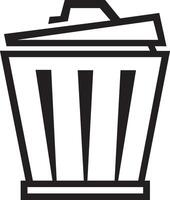 Simple Trash Bin Illustration Vector