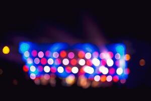 Background image with defocused blurred stage lights photo