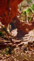 cueva en medio de rocoso terreno video