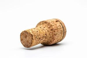 AI generated Cork from Bottle Isolated on White Background photo