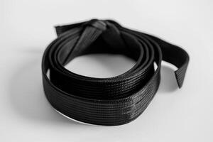 AI generated Black Belt Isolated on White Background photo