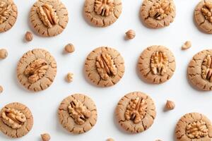 AI generated Delicious Cookies Isolated on White Background photo