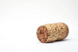 AI generated Natural Cork Plug Isolated on White Background photo