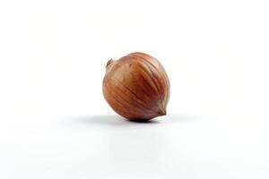 AI generated Whole Hazelnut Isolated on White Background photo