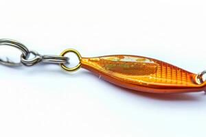 AI generated Metal Fishing Hook Isolated on White Background photo