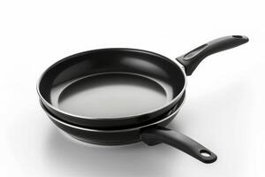 AI generated Durable Double Frying Pan Isolated on White Background photo