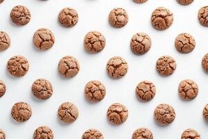 AI generated Chocolate Chip Cookies Isolated on White Background photo