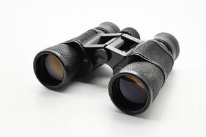 AI generated Black Binoculars Isolated on White Background photo