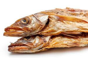 AI generated Dried Fish Isolated on White Background photo