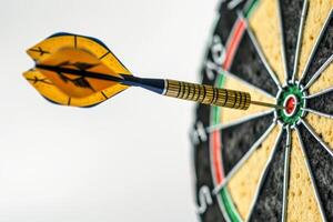 AI generated Traditional Dart Board Isolated on White Background photo