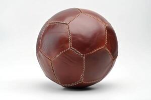 AI generated Leather Football Isolated on White Background photo